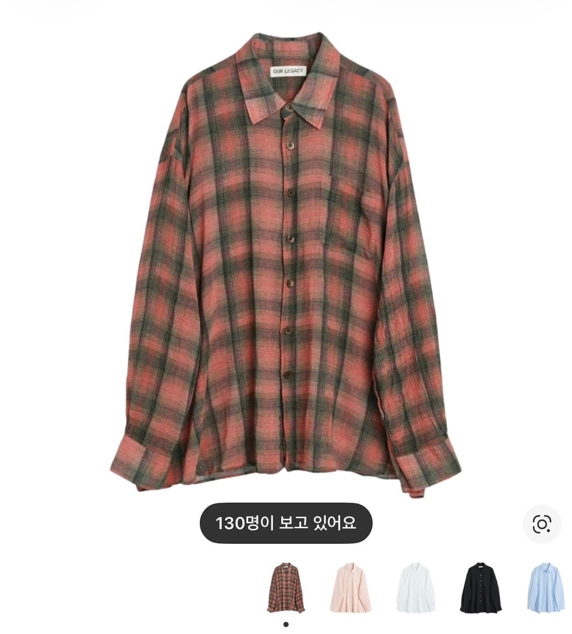 [구매] 아워레가시 버로우드 빅 럼버체크 셔츠 상품이미지1