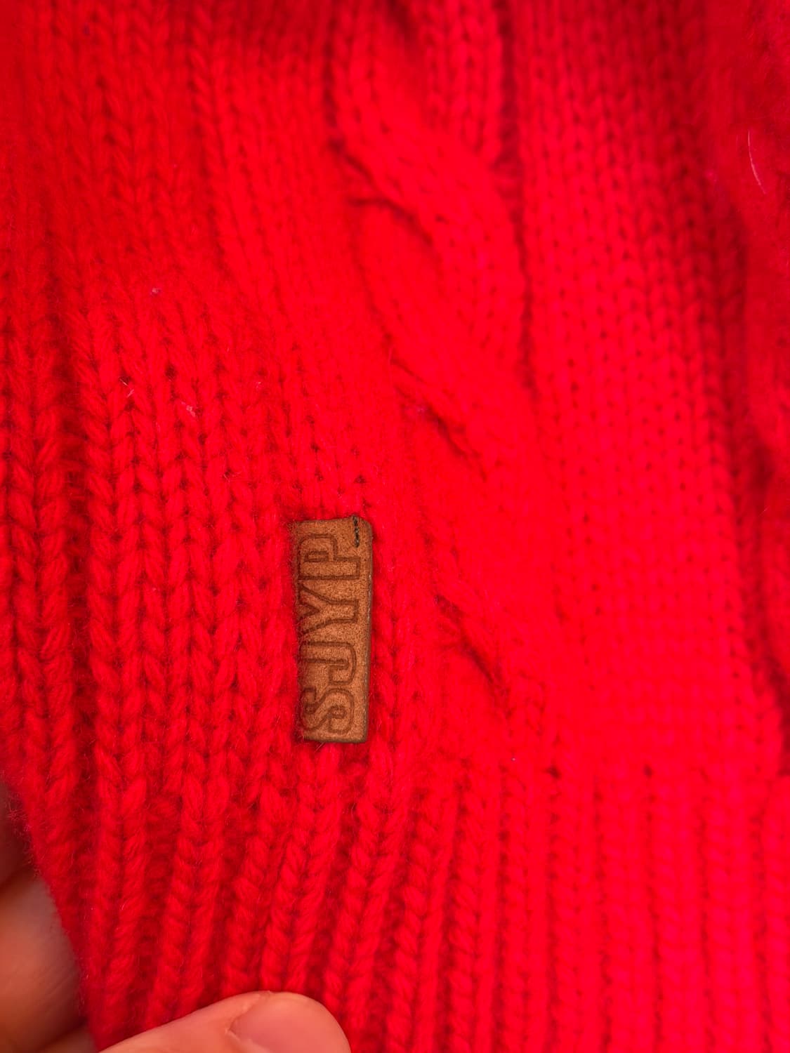 SJYP 레드 케이블 니트 M 상품이미지6