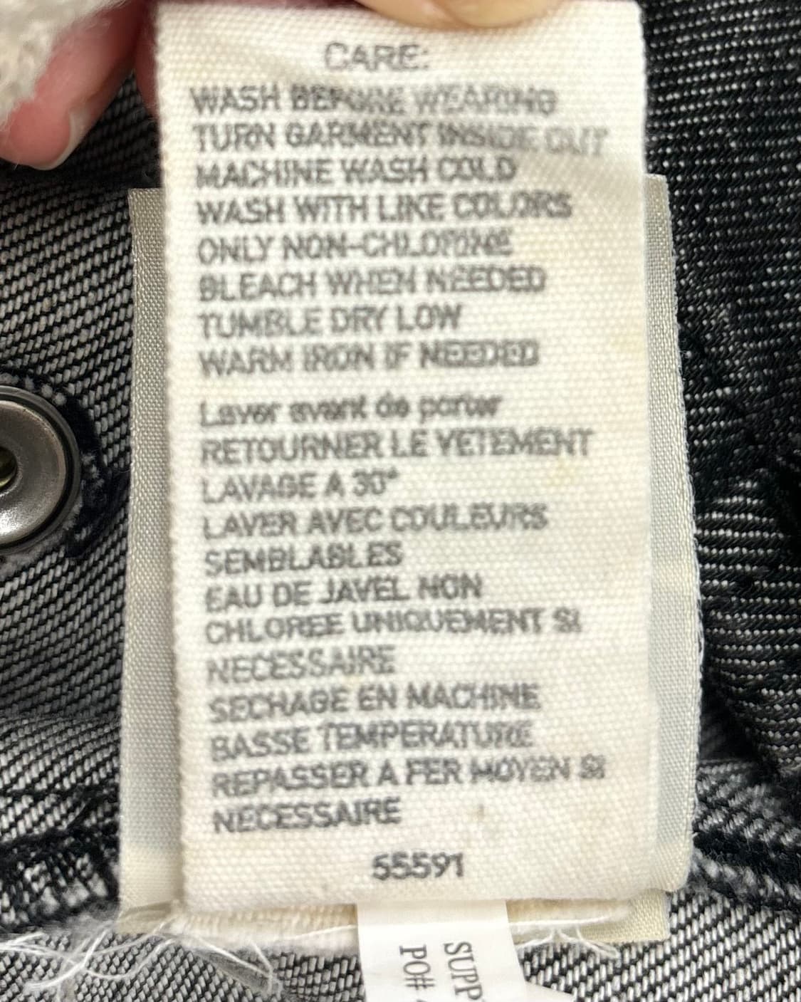 데님앤서플라이 랄프로렌 블랙 데님 바이커 자켓 상품이미지9