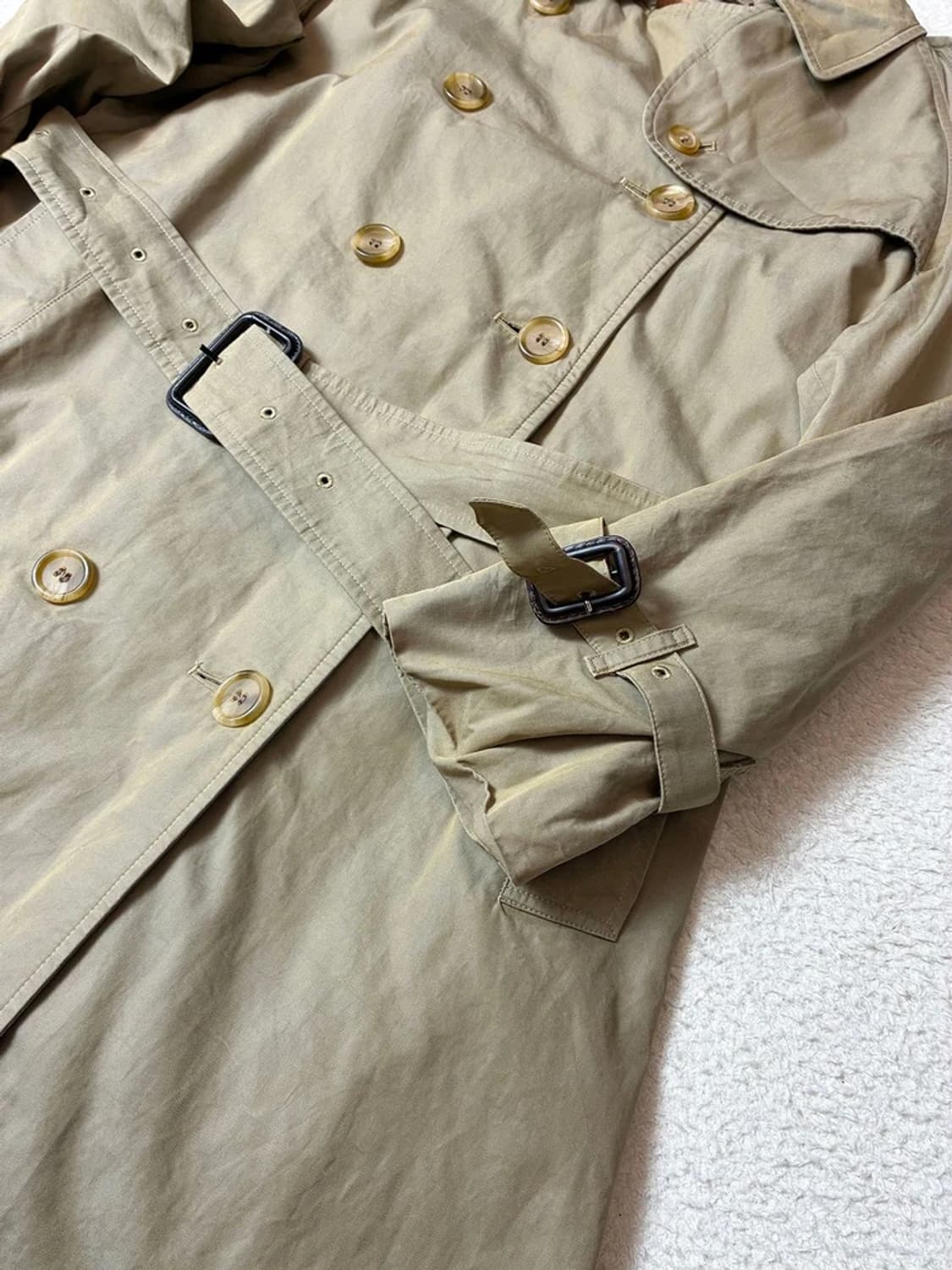 버버리 90's 재팬 벨티드 견장 롱 트렌치 코트 PN7566 상품이미지3