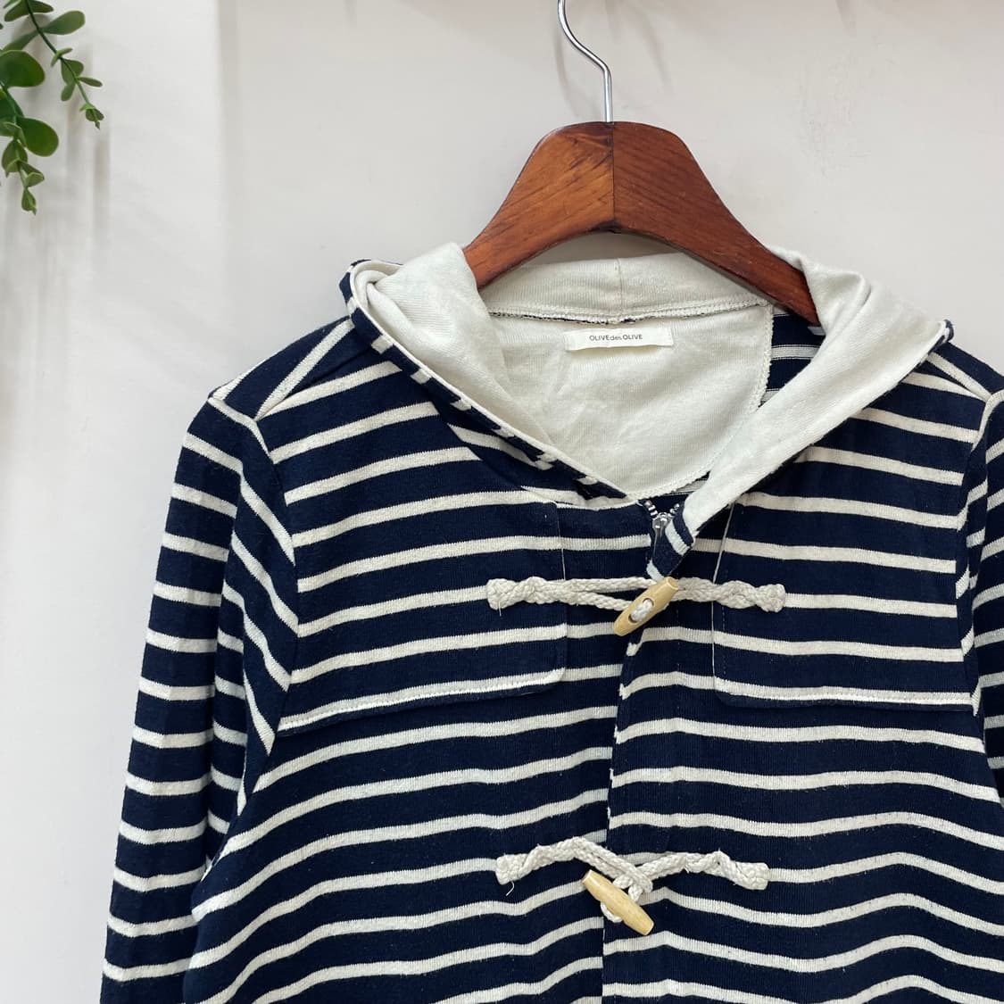 올리브데올리브 더플 떢복이 스트라이흐 집업 후드 자켓 상품이미지3