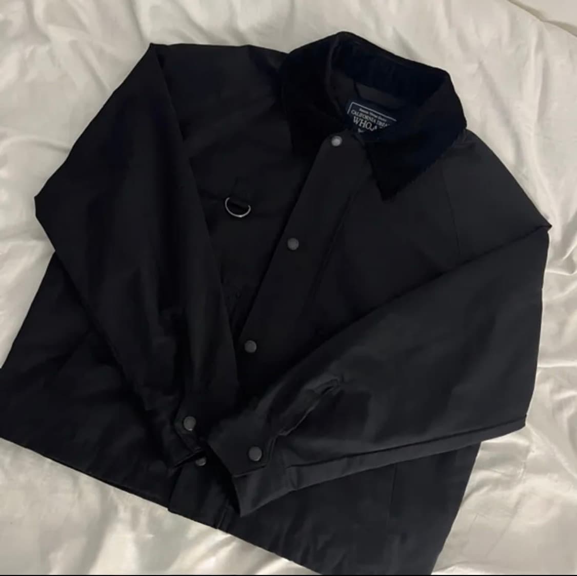 (XL) 후아유 숏 헌팅 자켓 블랙 상품이미지1