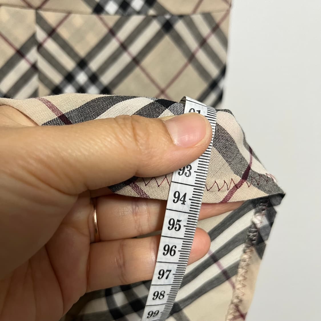버버리 블루라벨 민소매 체크 원피스 36 상품이미지8