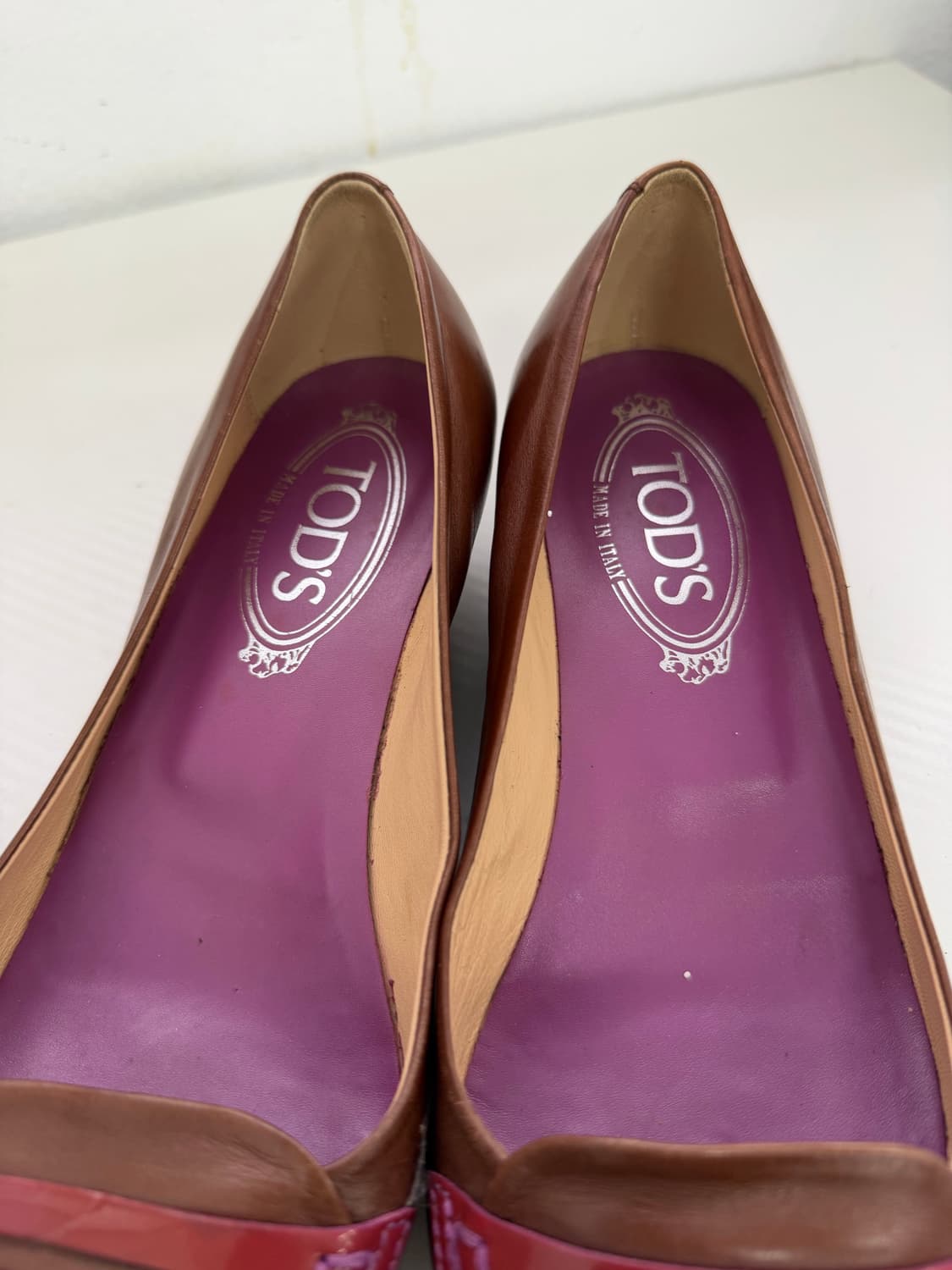 정품) TODS 토즈 브라운 플랫 슈즈 37 상품이미지7