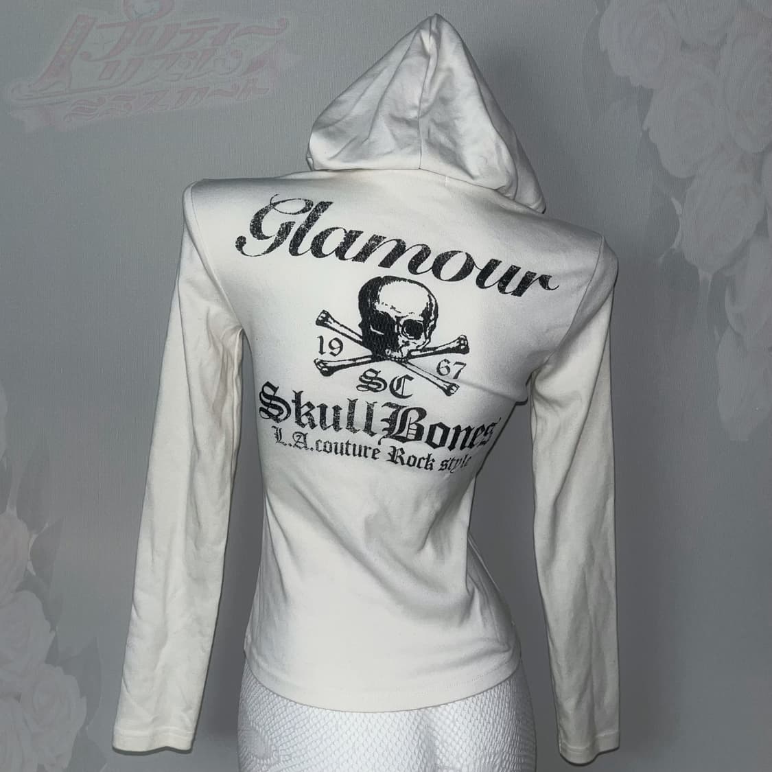 Skull & Bones  00‘s 갸루 y2k 페어리 그런지 스컬 후드 상품이미지3