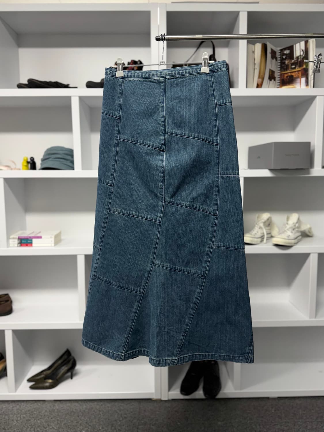 빈티지 패치워크 데님 스커트 상품이미지3