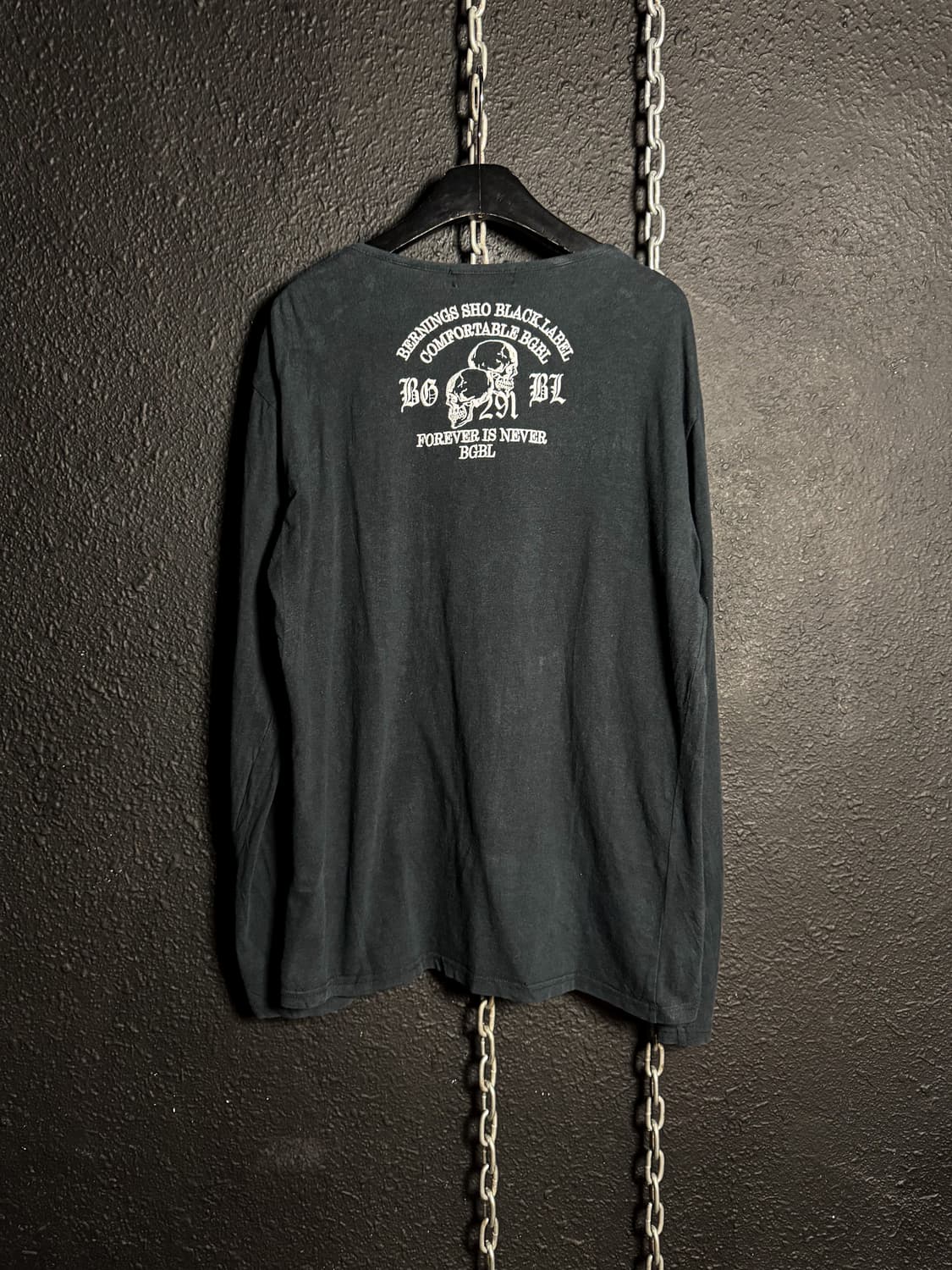 Berning Sho Black Label – Skull Long Sle 상품이미지6