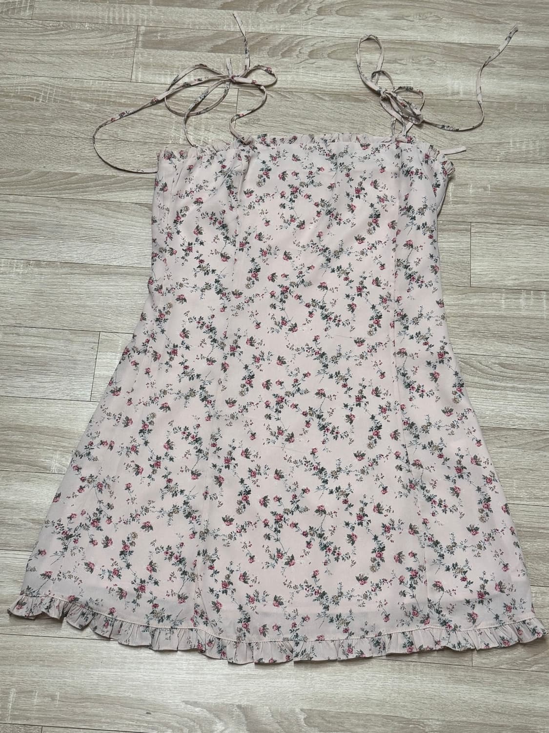 낫유어로즈 프릴 미니 드레스 핑크 m 상품이미지2