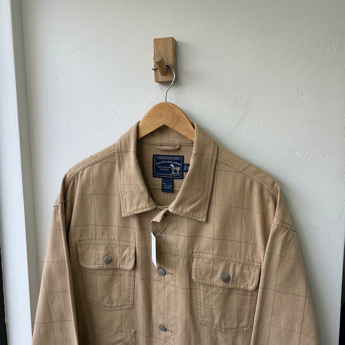 16046 - 폴로 랄프로렌 베이지 체크 트러커 자켓 상품이미지3