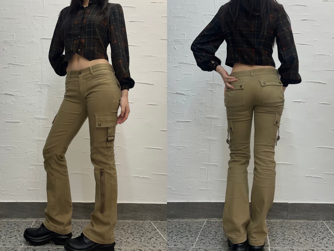 Check crop blouse 상품이미지3