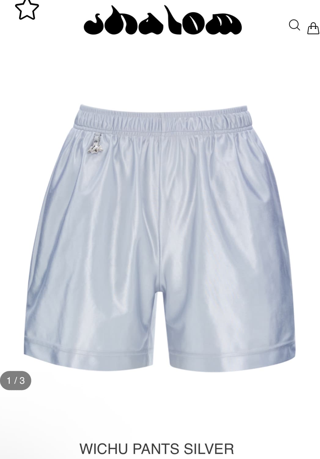 샬롬클럽x위시 wichu pants silver 상품이미지1