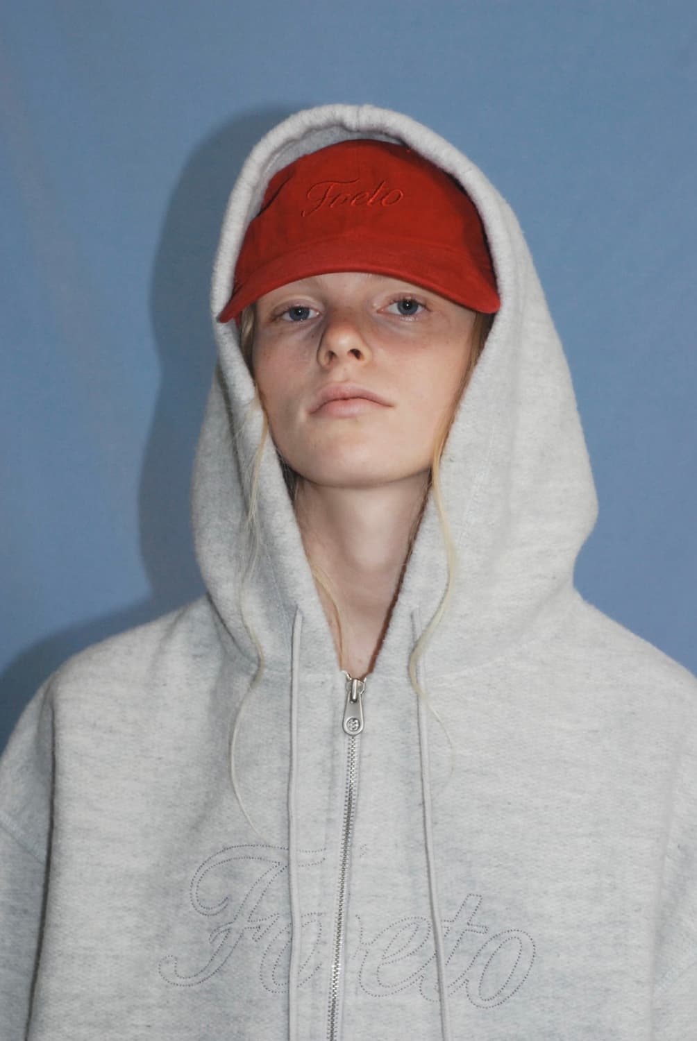 (택달린새상품) foeto 포에토 윈터링 울 후드집업 그레이 상품이미지2