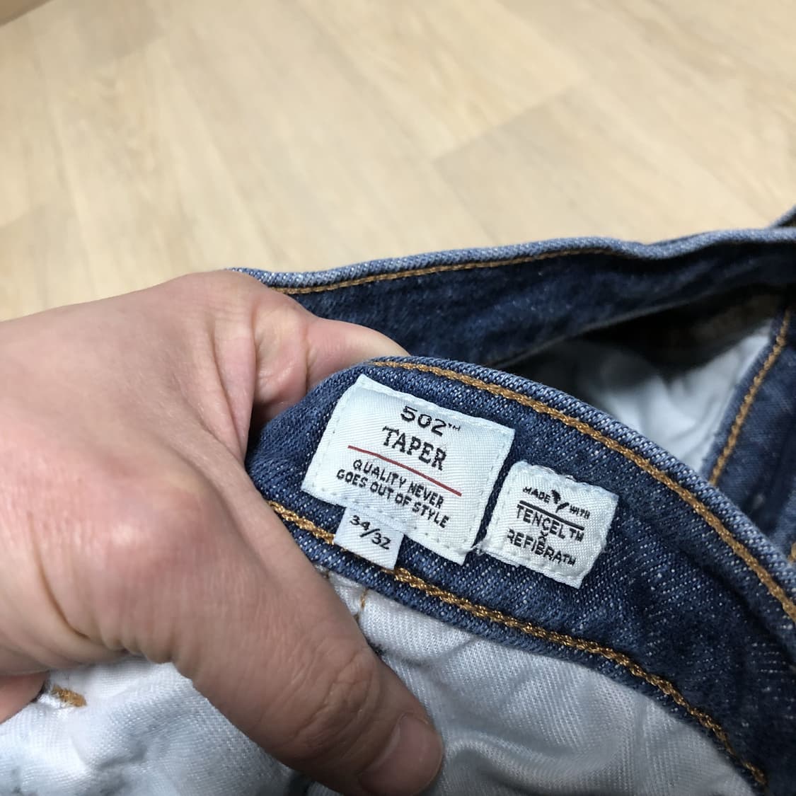 (31) 리바이스 502 테이퍼드핏 메이드 & 크래프티드 블루탭 데님 상품이미지5