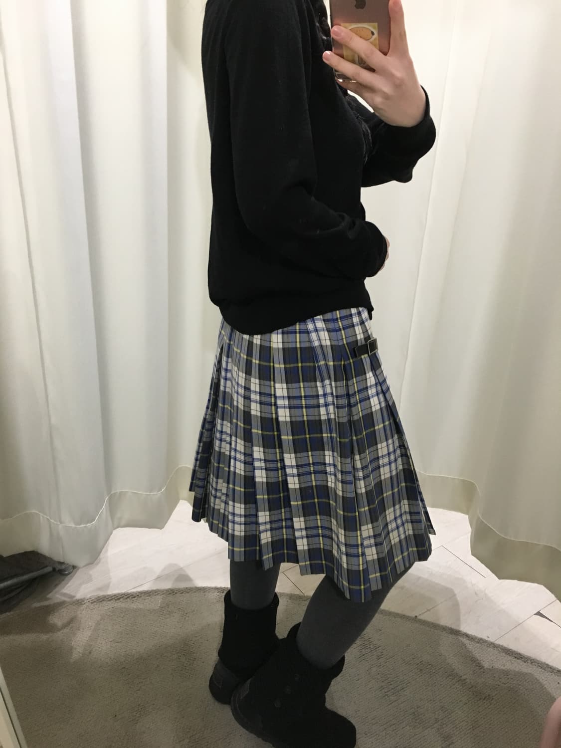프레피 체크 버클 스커트 상품이미지4