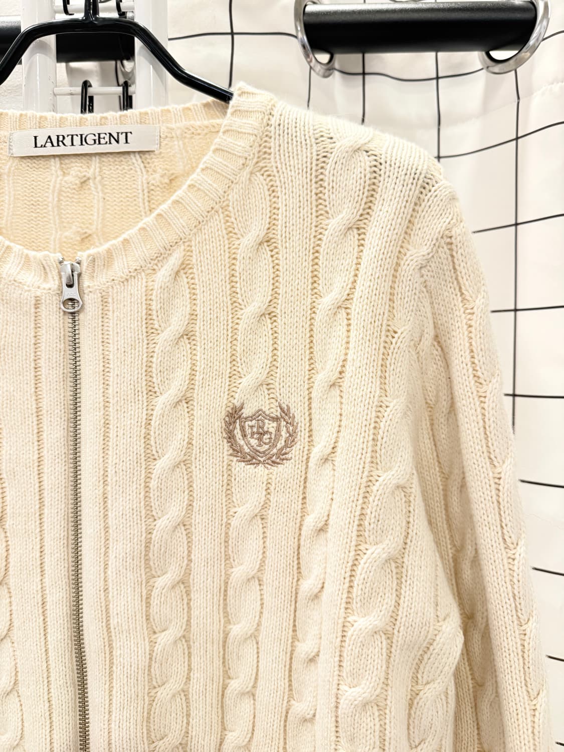 라티젠 집업 케이블 가디건 상품이미지5