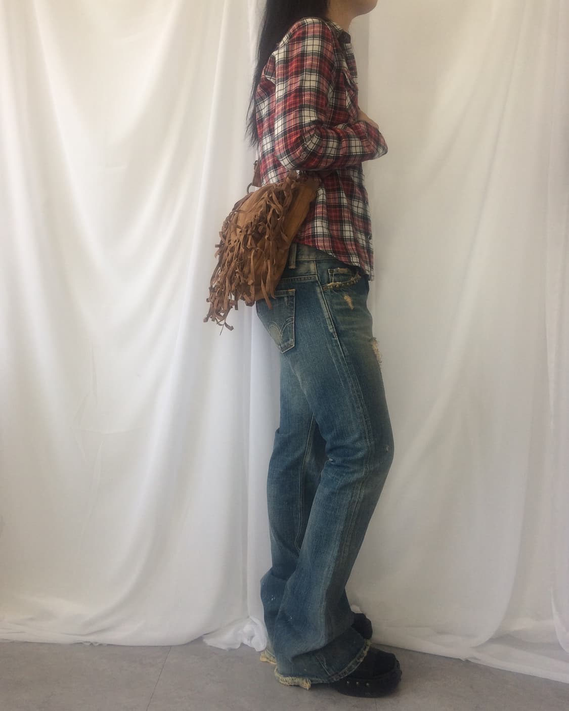 Western mood check pattern shirt 상품이미지7