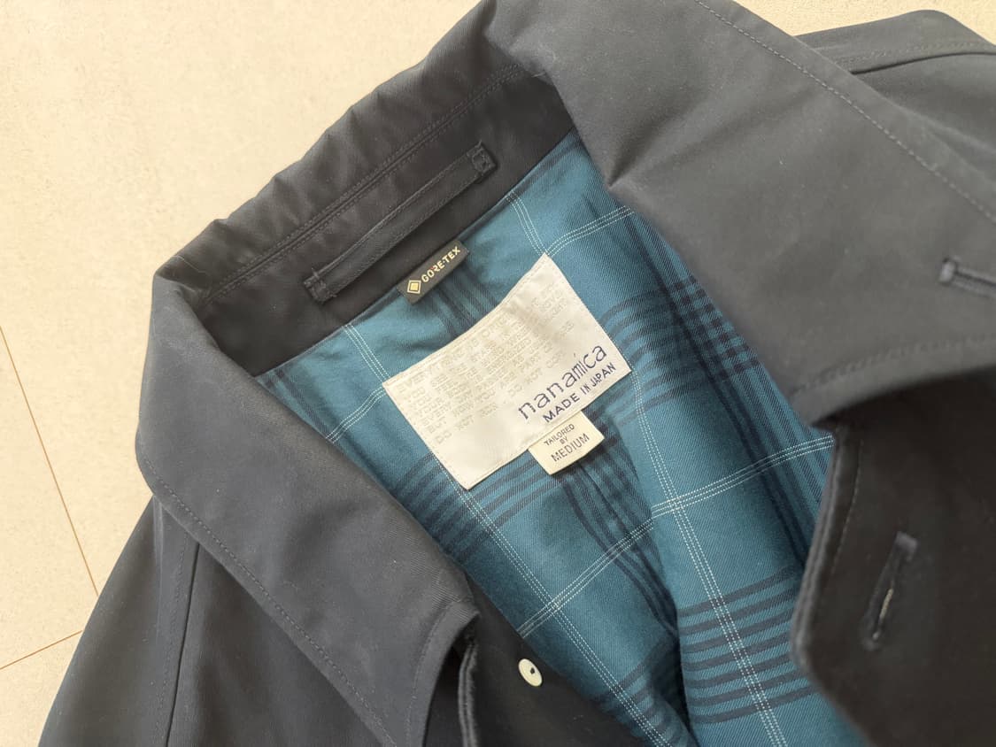 나나미카 고어텍스 발마칸 코트 네이비 상품이미지2