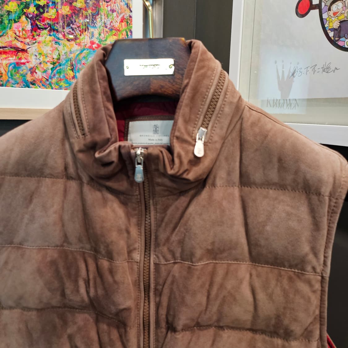 브루넬로 쿠치넬리 스웨이드 신상 조끼/베스트 상품이미지4