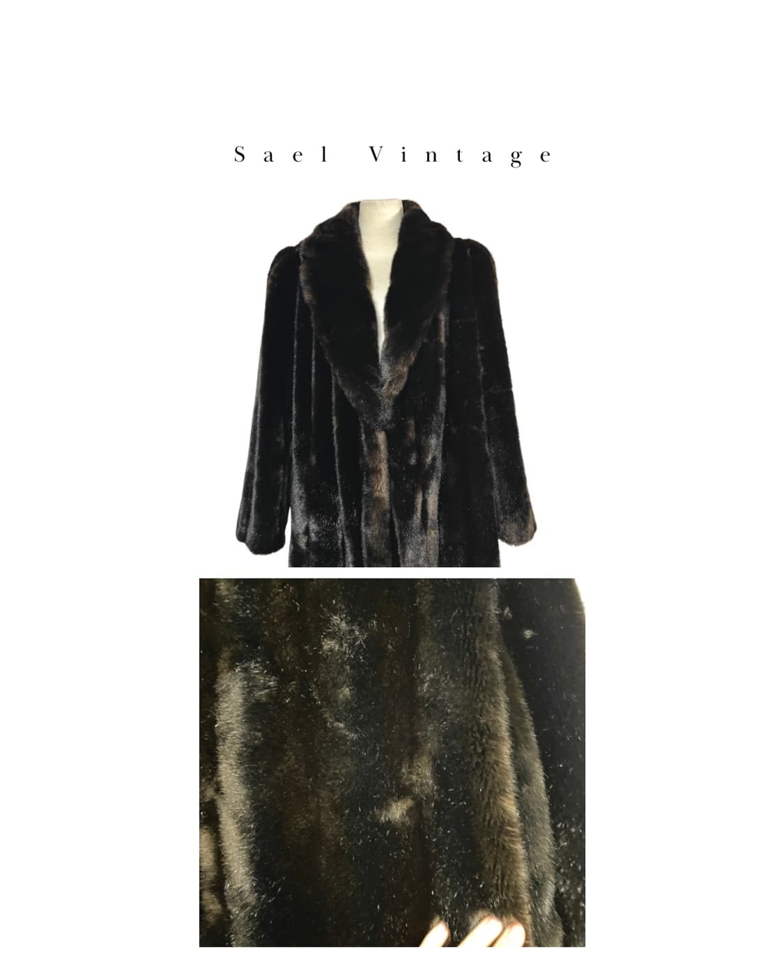 올드머니 블랙 롱 퍼 코트 (USA) 상품이미지8