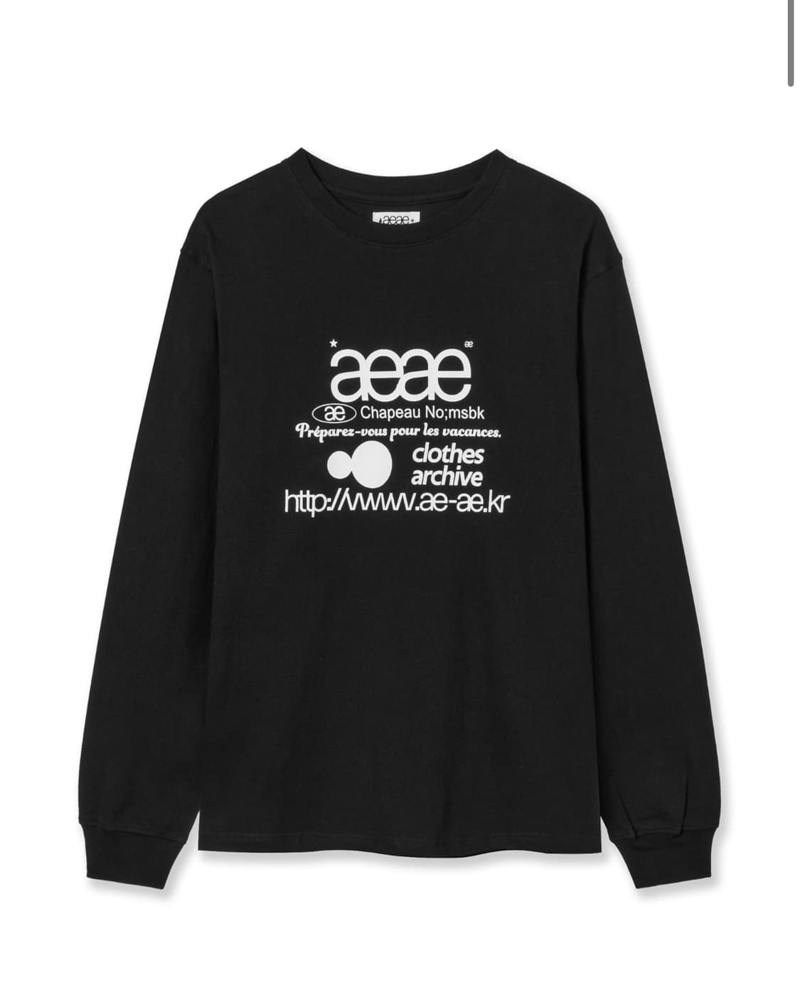 aeae WEB LOGO L/S [BLACK] 상품이미지1