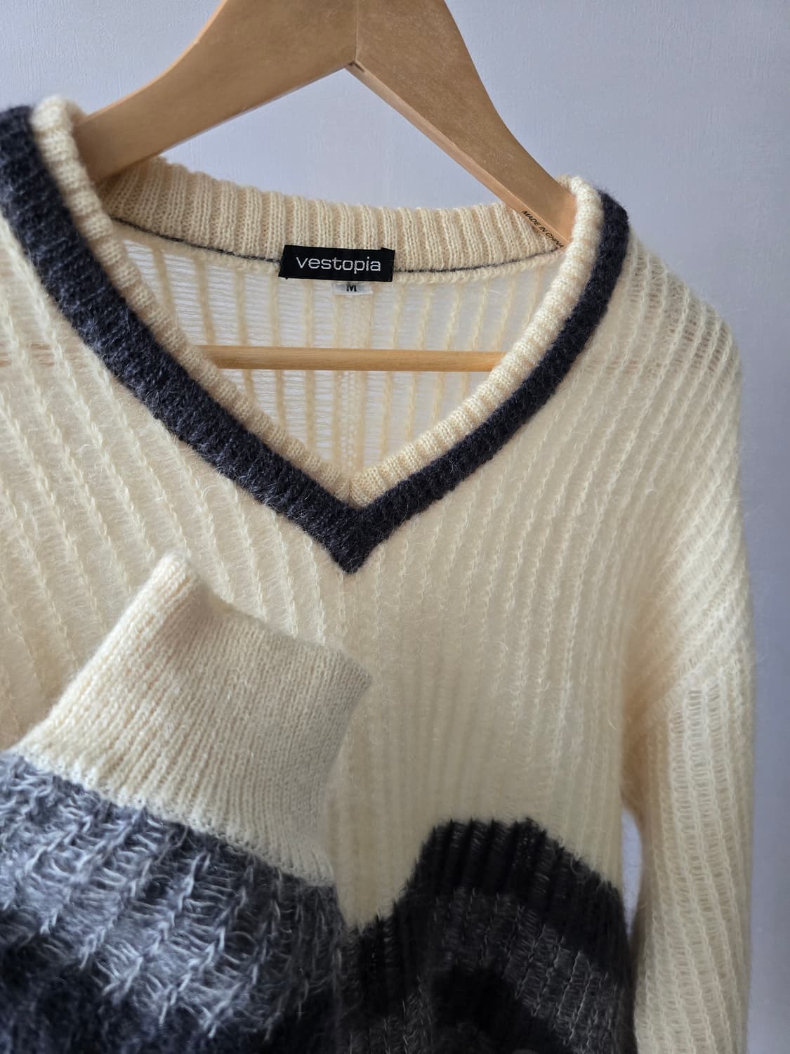 Vestopia 일본 빈티지 울 니트 / V넥 스트라이프 상품이미지4