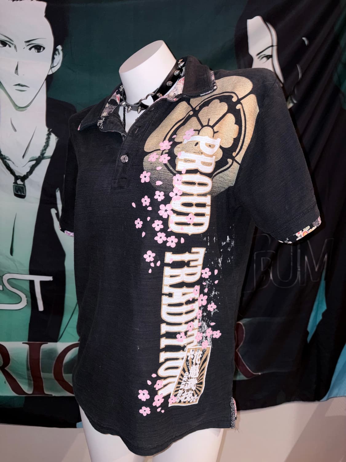 Jp Gothic Punk Collar T-shirt 상품이미지1