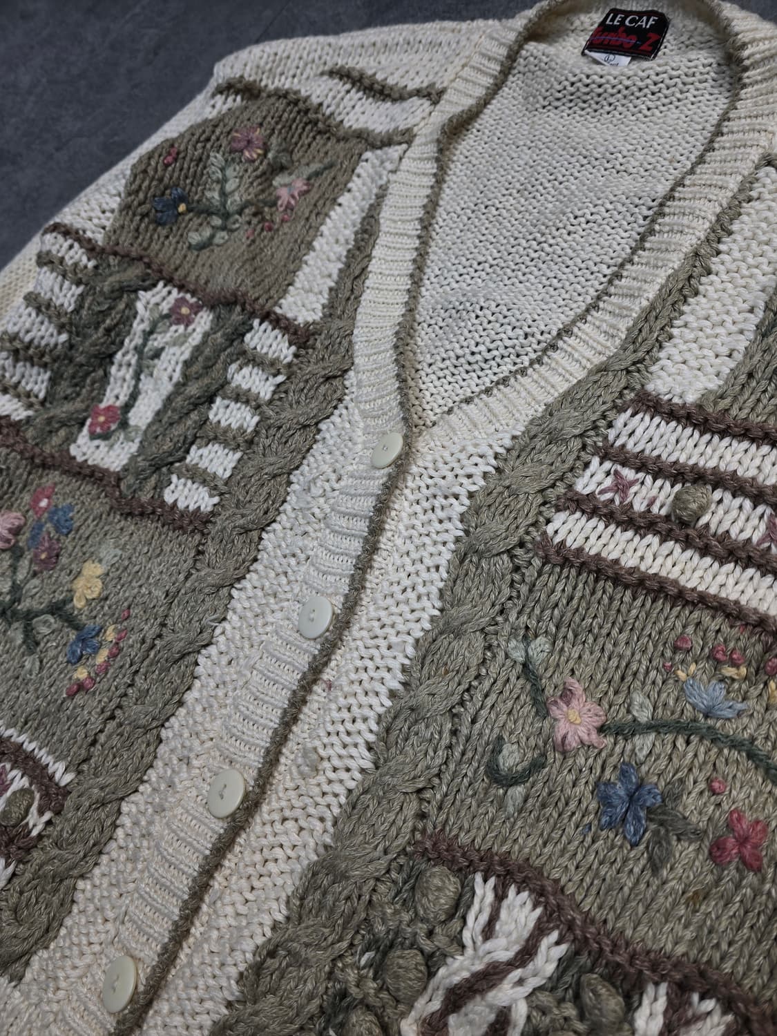 90's LECAF TURBO Z  플라워 가디건 상품이미지6