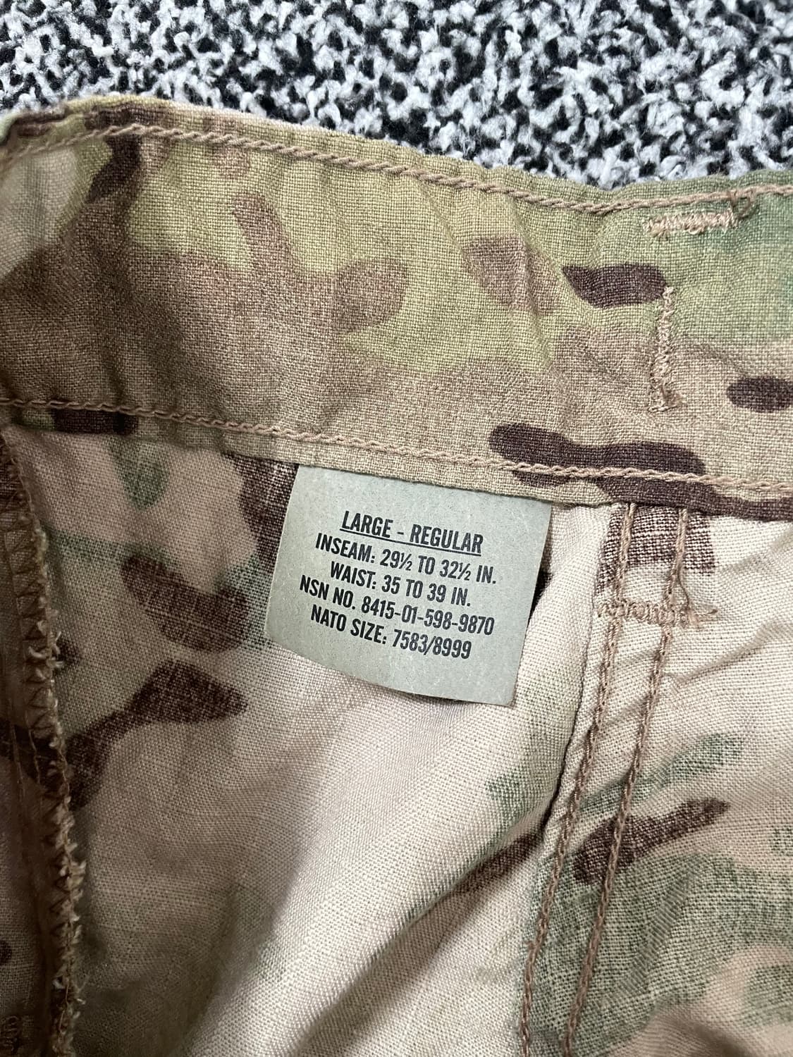 빈티지9. 미군 군복 OCP 멀티캠 패턴 전투복 밀리터리 하의 카모 팬츠 상품이미지3