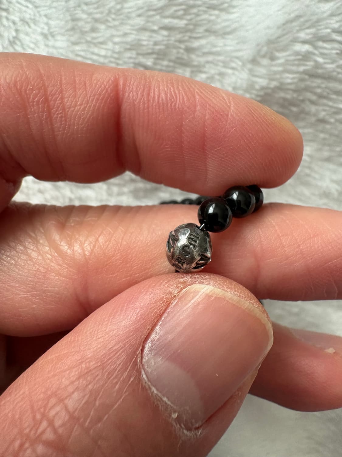 1,크롬하츠 타이니 크로스 ne팔찌 (16센치) ,비즈 4mm 팔찌 상품이미지8