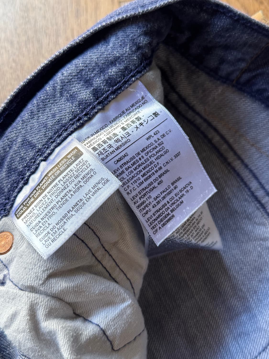 [32]리바이스 501 빈티지 워싱 스트레이트 콘밀 데님 팬츠 상품이미지7