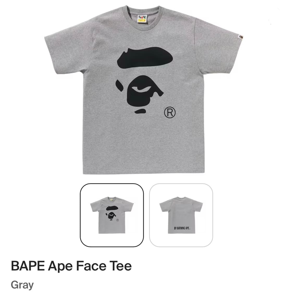 베이프 반팔 BAPE Ape Face Tee 상품이미지1