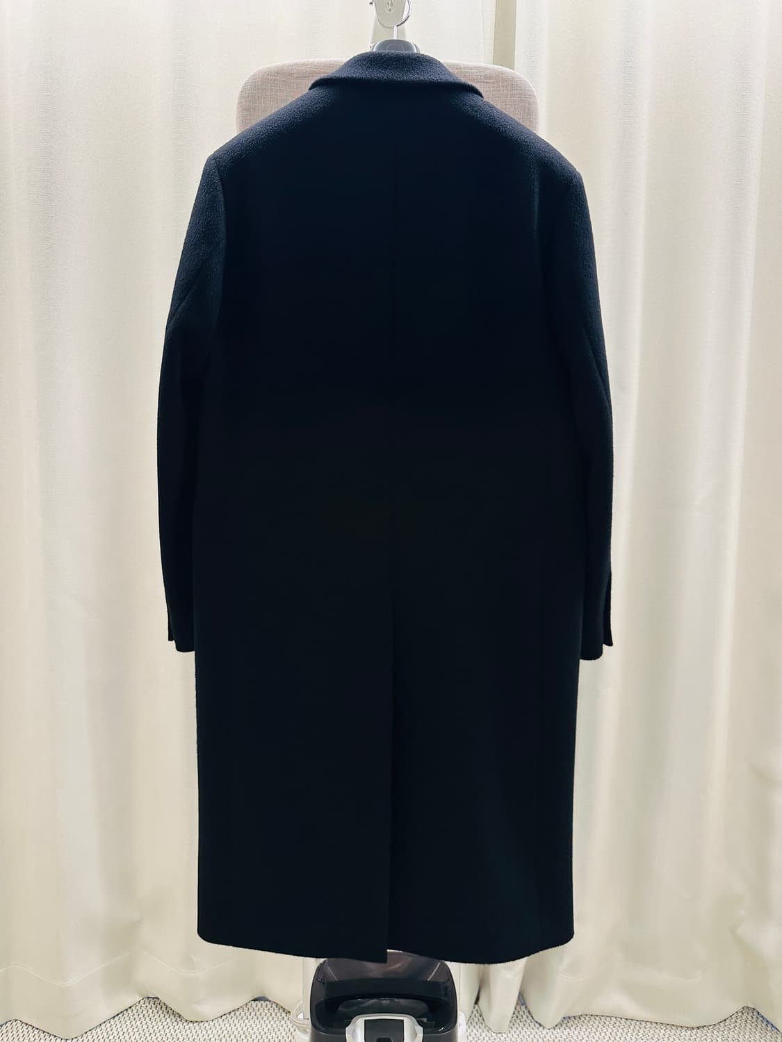 [44] 마마가리 캐시미어 히든 싱글 롱코트 블랙 상품이미지3
