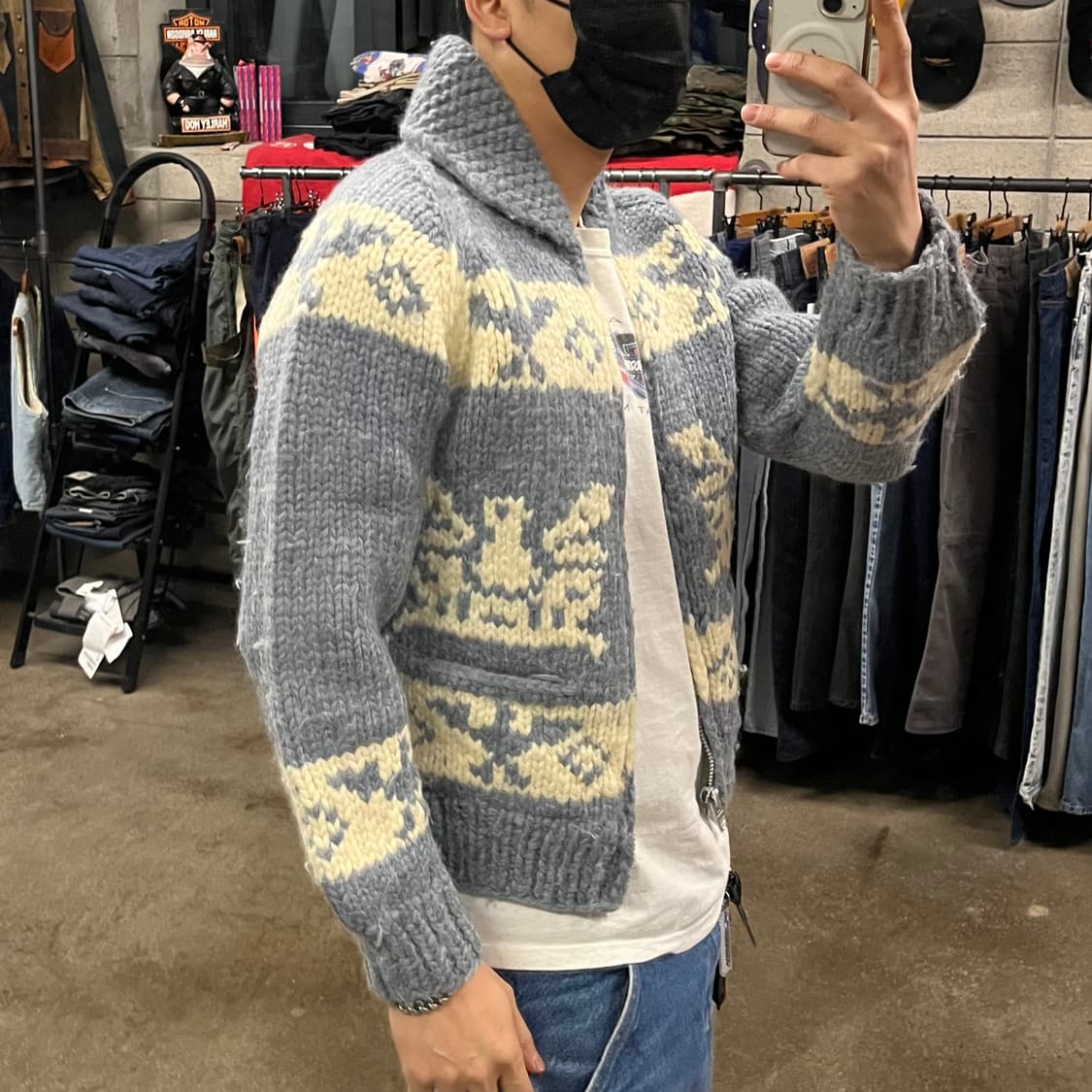 80s Longhouse 헤비 울 코위찬 (95) 상품이미지7