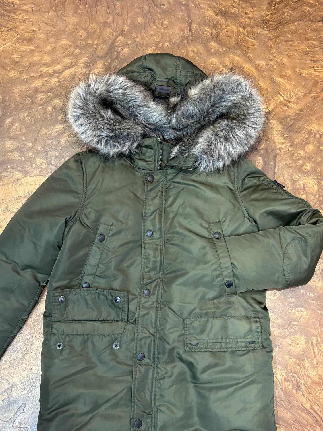 Calvin Klein Jeans 캘빈클라인진스 후드퍼 야상 패딩 M 상품이미지1