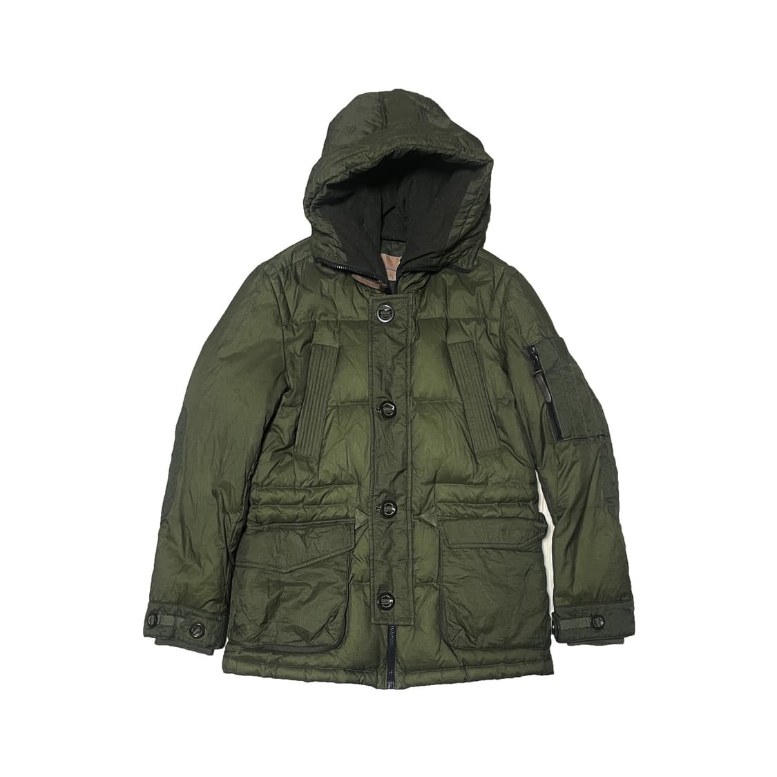 BASSO 바쏘 옴므 나일론 덕다운 패딩 점퍼 카키 상품이미지1