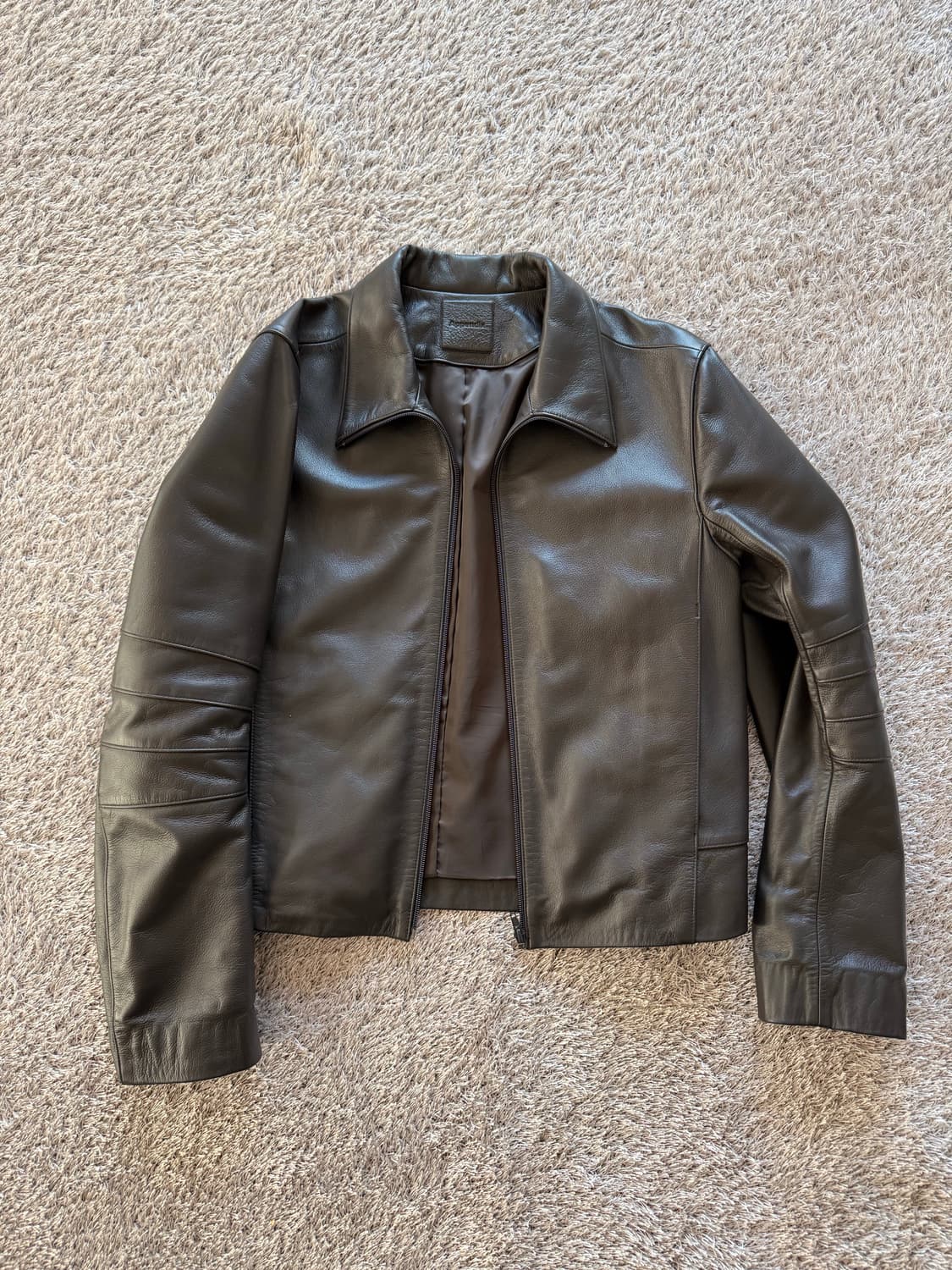 [2] appendix leather jacket brown 상품이미지2