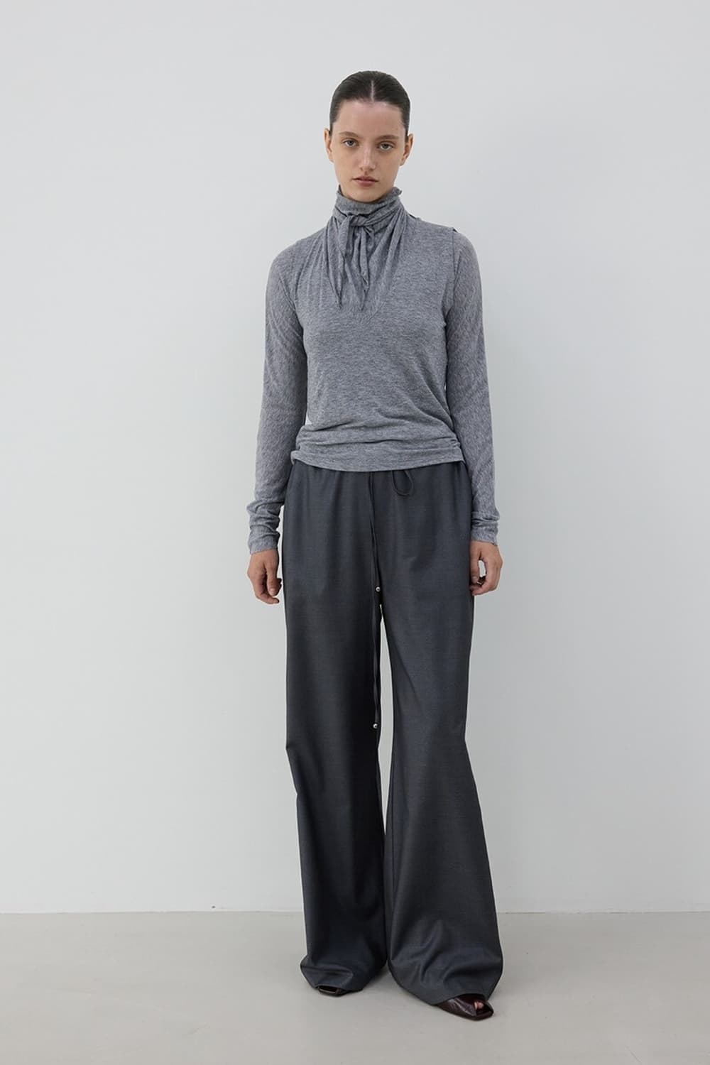 [S] 케리에르 Carriere 스트링 밴딩 팬츠 상품이미지1