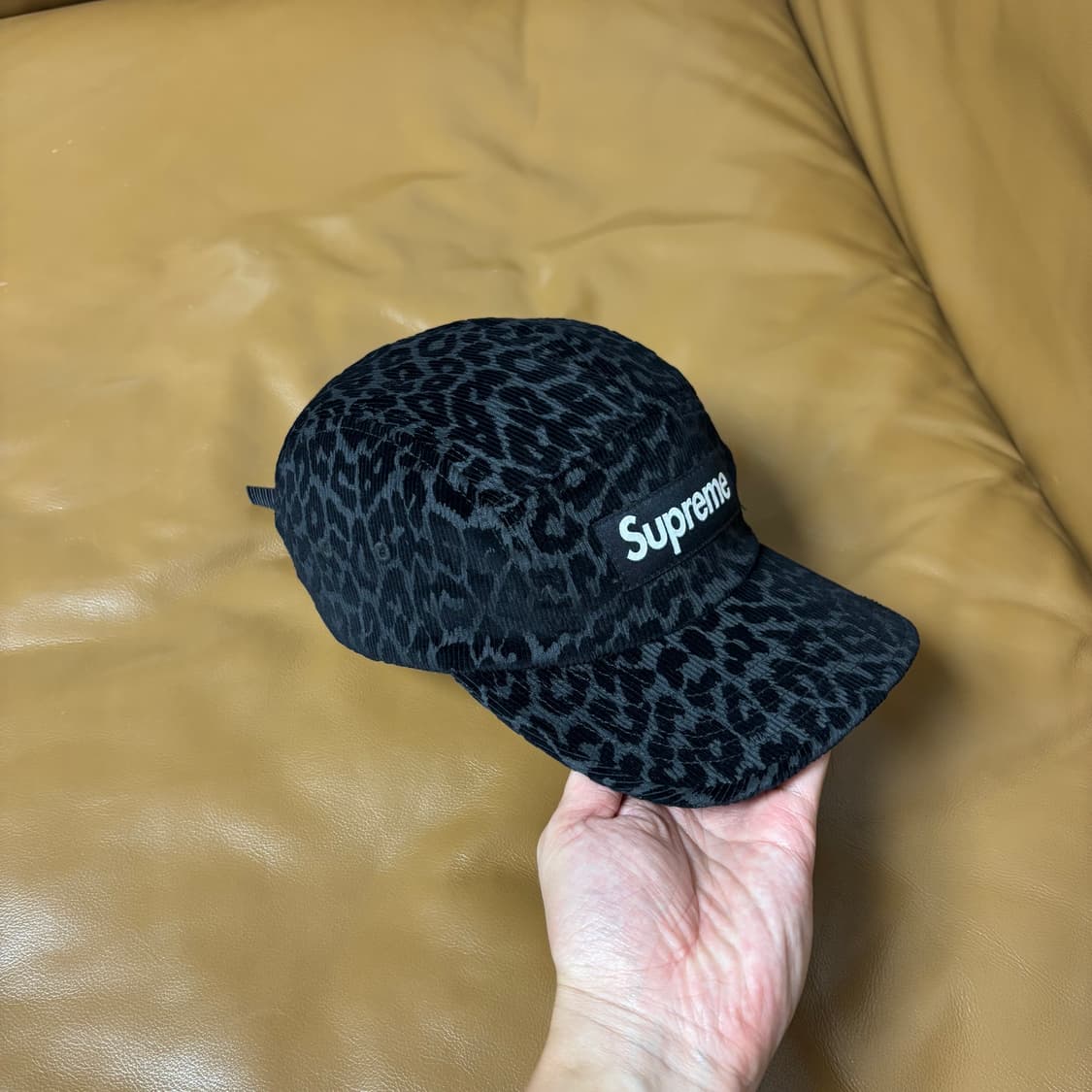 Supreme 슈프림 레오파드 블랙 캠프캡 모자 Leopard Black 상품이미지3