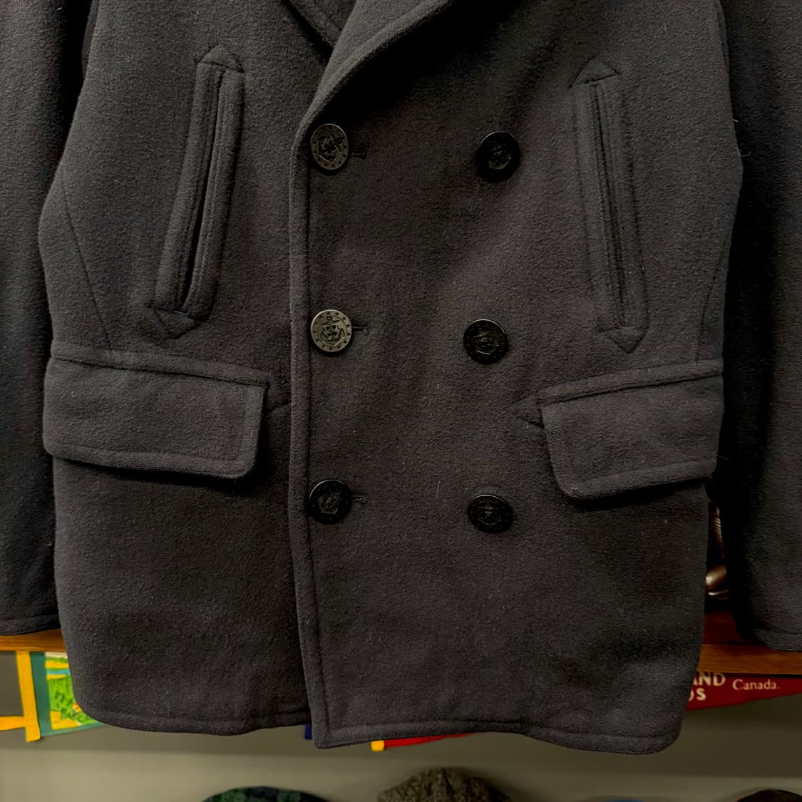 90s 폴로 랄프로렌 US NAVY 미 해군 밀리터리 복각 피코트 상품이미지4