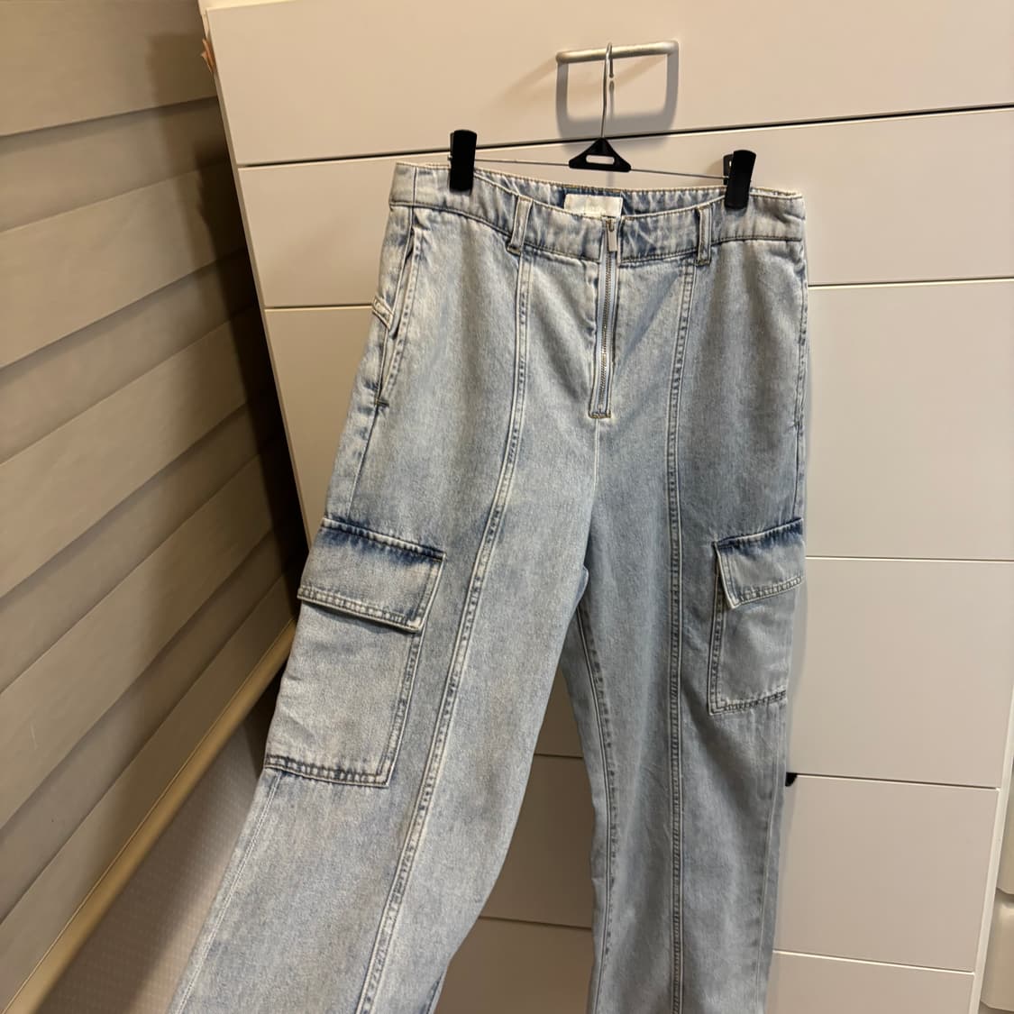 H&M 데님 카고 와이드 연청 팬츠 M 상품이미지2