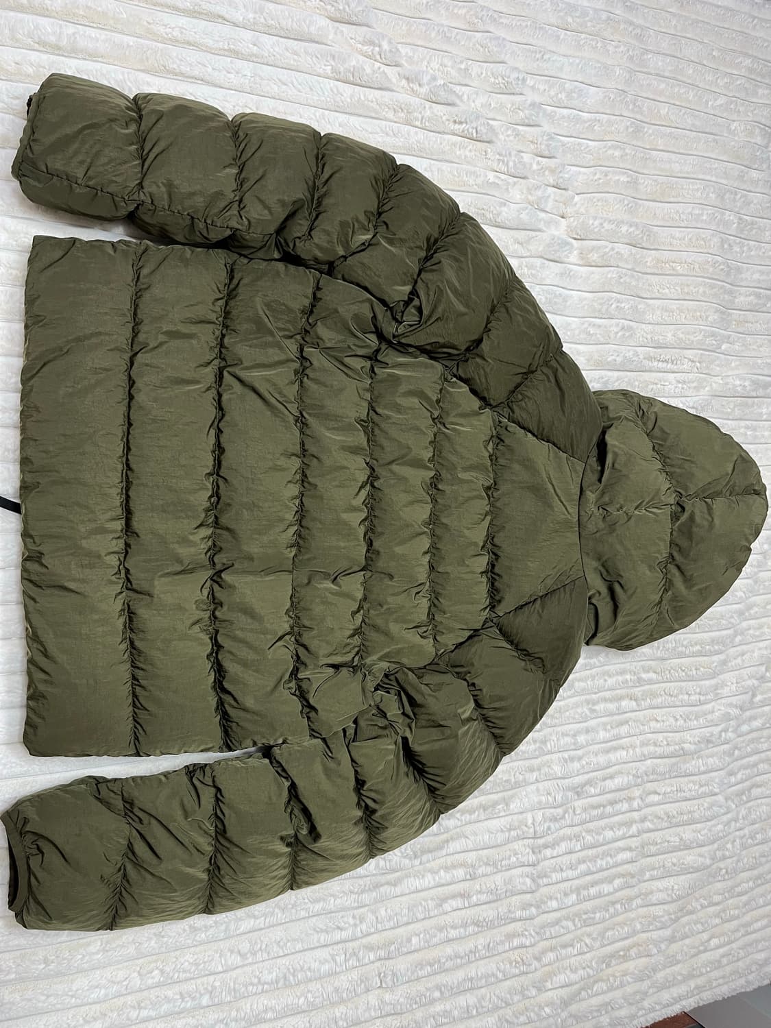 CP컴퍼니 에코 크롬 후드 패딩 아이비 그린 50 상품이미지4