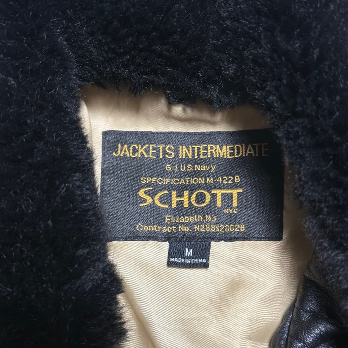 Schott NYC G-1 레더 플라이트 자켓 상품이미지3