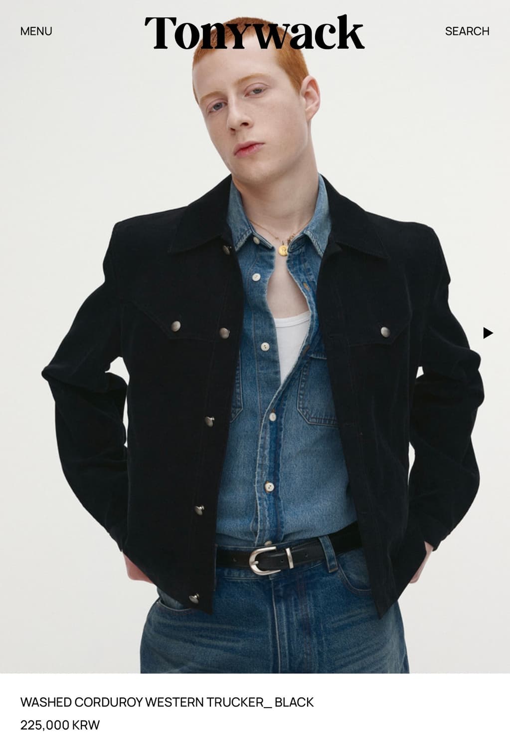 토니웩 코듀로이 웨스턴 트러커 자켓 M 상품이미지1