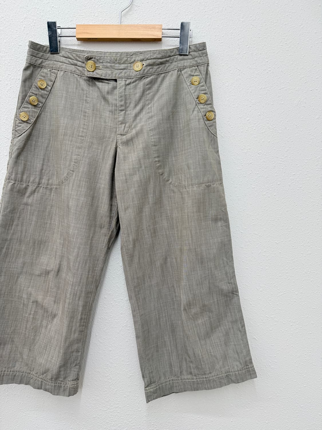 빈티지 Melrose 단추 디테일 카프리 팬츠 상품이미지2