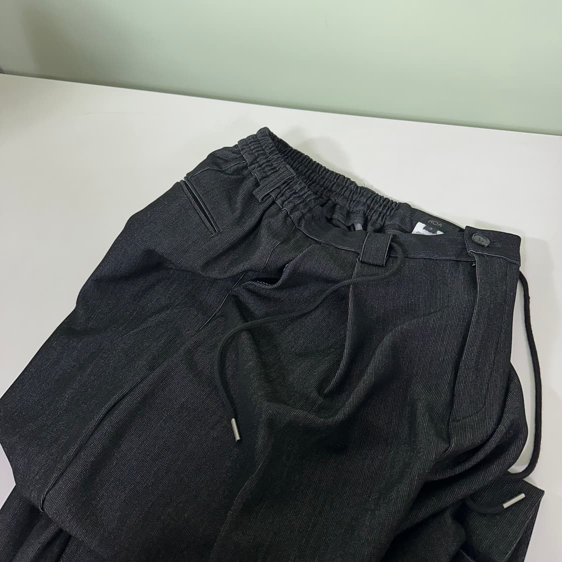 XXL 로아 ROA 루즈테이퍼드핏 하이웨스트 원턱 밴딩슬랙스 상품이미지1