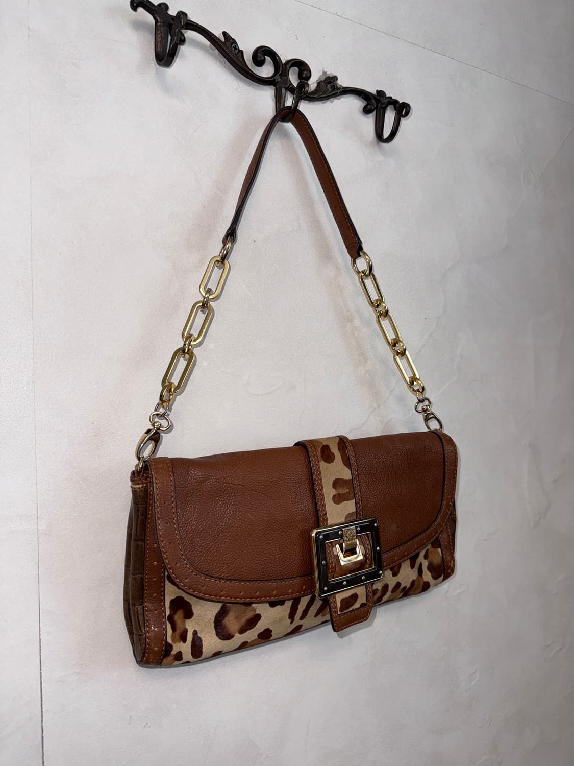 Anne Klein brown leopard chain 숄더백  상품이미지2