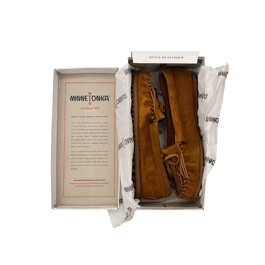 미네통카 피스 팁 모카신 슈즈 브라운 (250) 상품이미지2