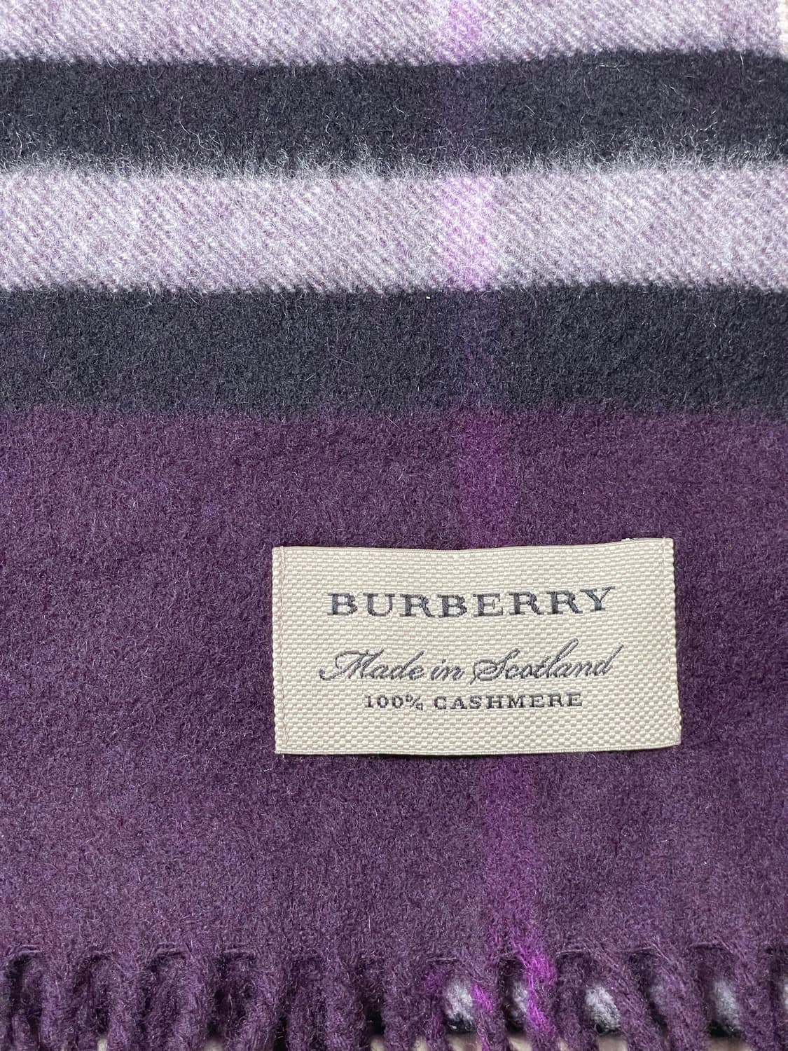 버버리 캐시미어 머플러 퍼플 상품이미지3