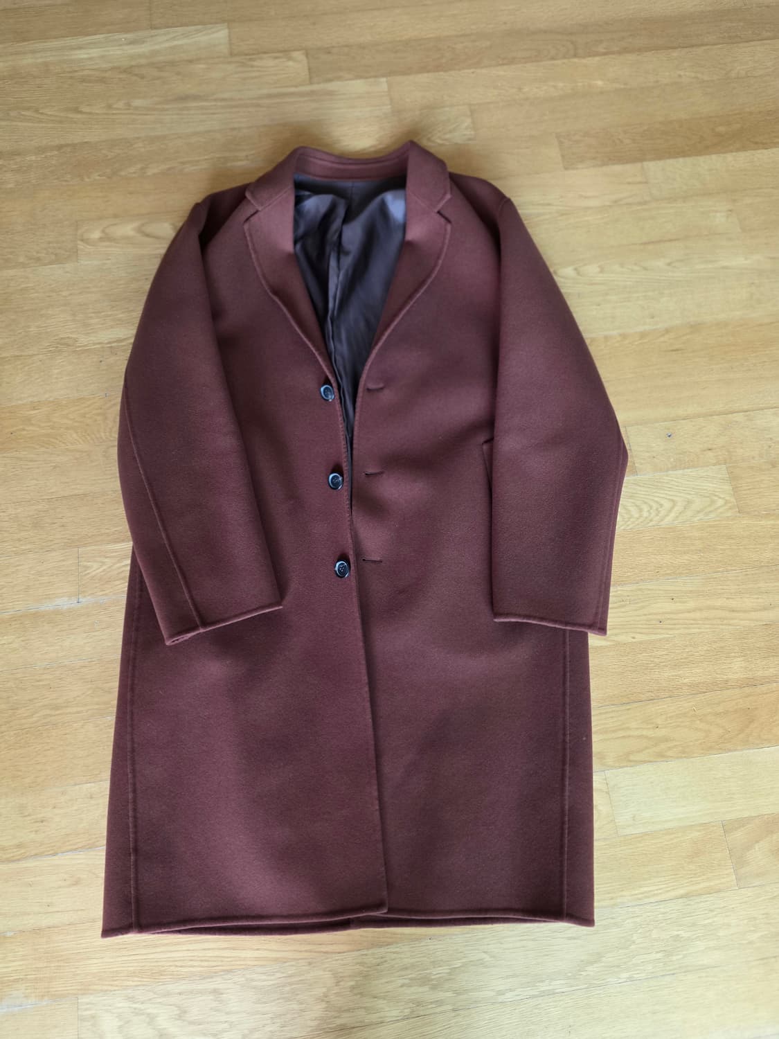 솔리드옴므 핸드메이드코트 버건디 상품이미지1