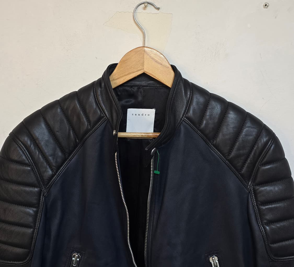 
Sandro 리얼 양가죽 라이더 자켓 S (새상품)
 상품이미지4